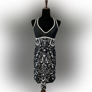 Athleta Black and White Patterned Active  Dress size S